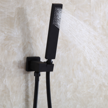 Matte Black Brass Handheld Shower Set