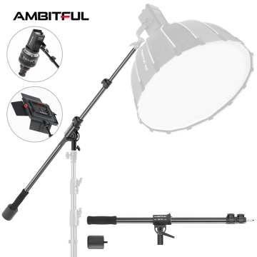 Lengan ledakan teleskopik MF-02 ambitful untuk lampu kilat studio dan LED