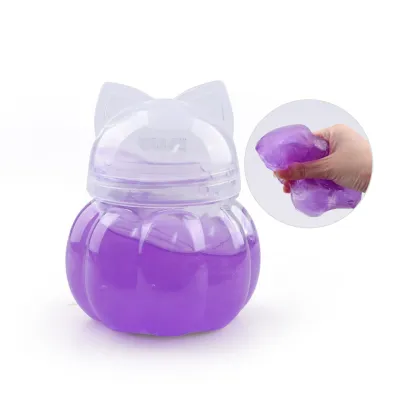 1 Dollar Item: Colorful Crystal Mud Clear Slime Kit - DIY Transparent Jelly Slime with Pumpkin Bottle Packing