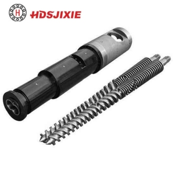 HDS Machinery 65/132 Steel Extruder Screw for PVC/WPC Conical Twin Screw and Barrel