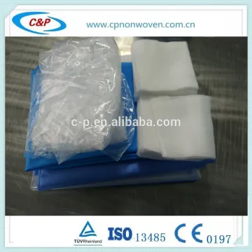Angio drape packs with femoral fenestration