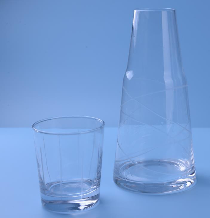 Clear Bedside Water Carafe Set 