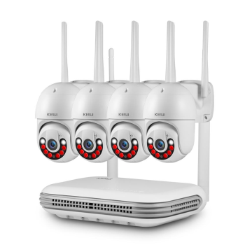 2024 Wireless 4MP Dome IP Camera System with 8-Channel NVR, Night Vision, and WiFi: Complete Home Surveillance Mini System