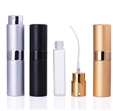 8ml & 15ml Portable Perfume Bottles: Durable Aluminum Metal Design with Twist-Spray Cap and Fine Misting Spray Nozzle