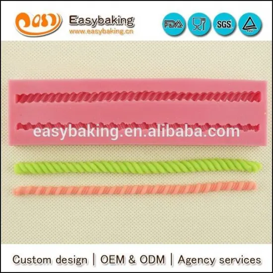 Wholesale string silicone custom cake fondant decorating mold
