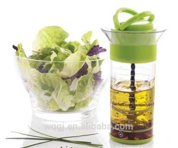 Creative Fashion Custom Salad Dressing Mixer Bottle Plastic Clear Salad Oil Dressing Universal Mixer