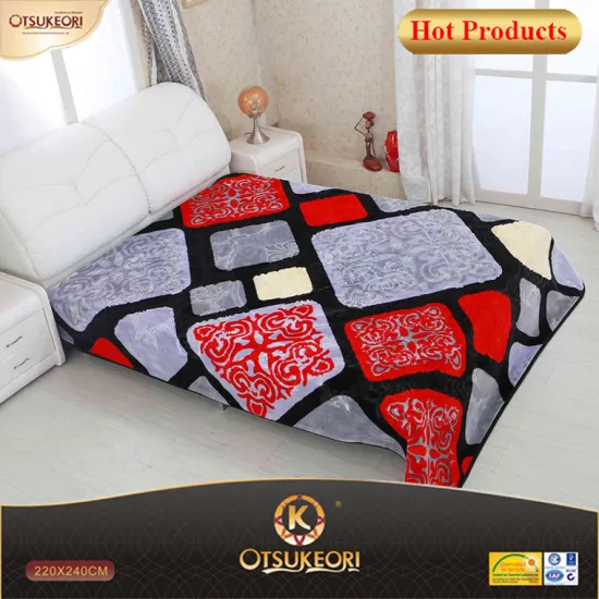 Grid geometric patterns blanket , used blanket for sale with korean blankers for dubai.