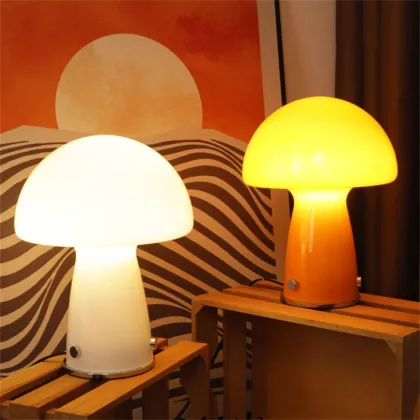 Korean Japanese Stained Glass Mushroom Desk Bedroom Bedside Lamp