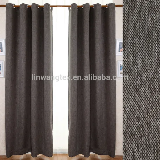 new design polyester linen like fabric for curtain