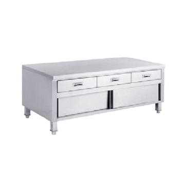 Hotel Restaurant Stainless Steel Work Table With Drawer and Kitchen Storage Cabinet