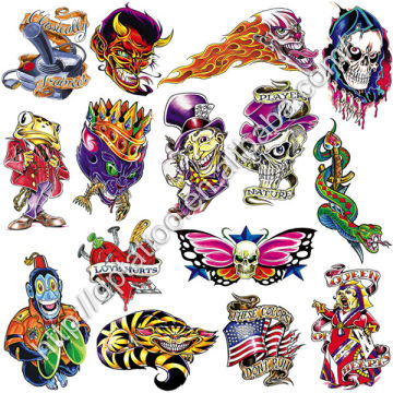 skull type temporary tattoo