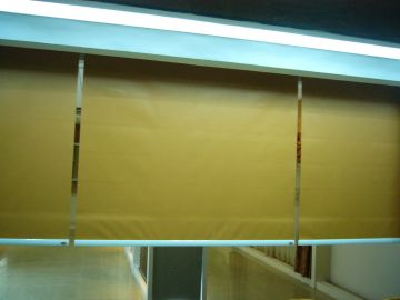Fire Resistant Fabric Roller Blind Beige For Windows Outside