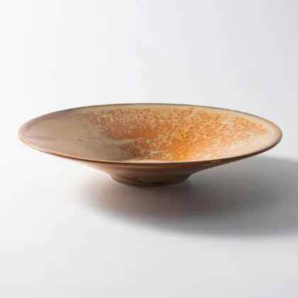 Luxury Reactive Amber Glaze Porcelain Dinnerware for Fine Dining