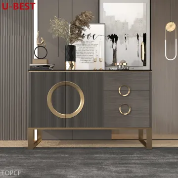 Kitchen Luxury Solid Wood Sideboard Cabinet for Dining Room
