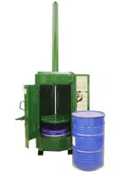 Metal drum barrel baler