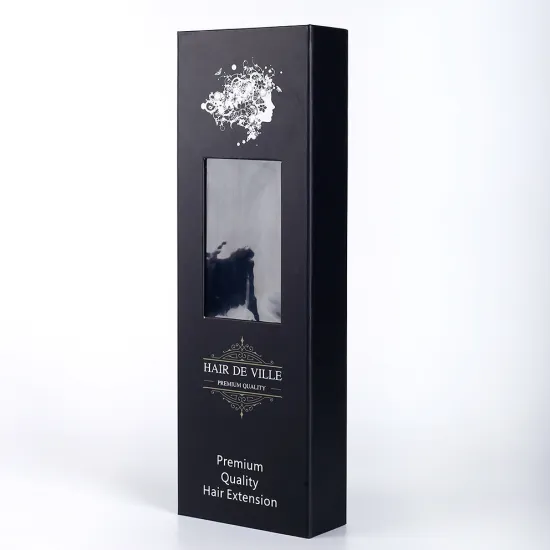 Hair extension paper box with magnetic closure