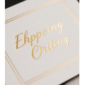 Tarjeta estampada de papel personalizable