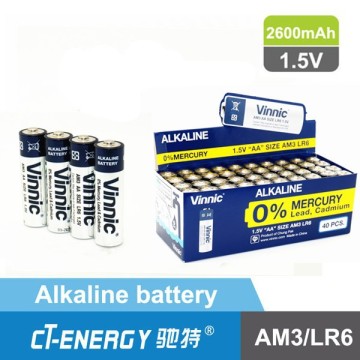 lr6 /am3 1.5v alkaline aa battery Vinnic brand in long shelf life