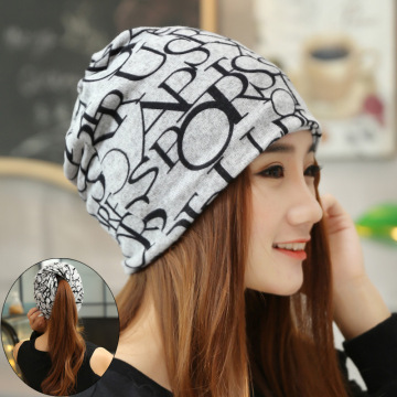 Spring and Autumn Dual-Purpose Lovers Letter Pullover Hat Neck Collar