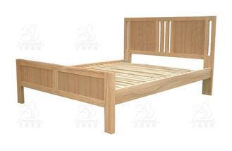 Ash Modern Wood Bedroom Furniture / Solid Wood Bed With Nat