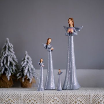 Niestandardowy OEM Long Legged Girl Angel Statue - Bez twarzy, dekoracyjny prezent rzemieślniczy