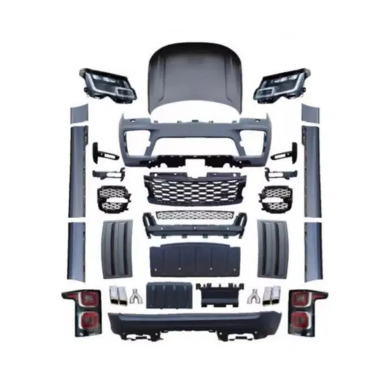 Car Body Kit for Land Rover Range Rover Vogue 2014-2017 to SVO - Front Rear Bumper with Grille, Headlights, Taillights, Hood