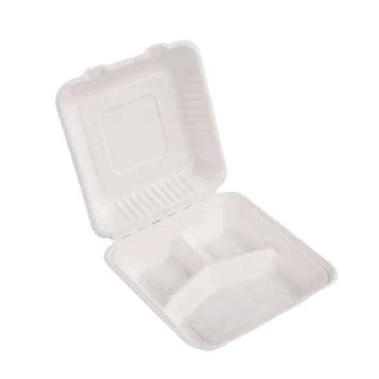 bagasse clamshell hamburger box bagasse food container square rectangle