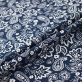 Navy bottom paisley pure cotton fabric for dress shirt bazin riche getzner tissu telas por metro african tissus stoffen tecidos