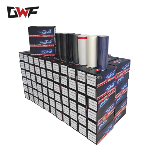 Instalación de la película del tinte de los faros delanteros