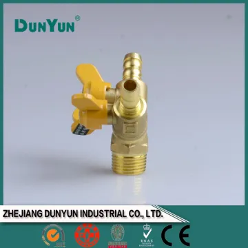 Hot sale brass swing gas valve/butterfly handle/male & nipple & nipple