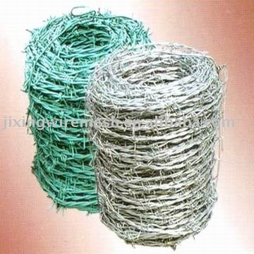 galvanized barbed wire