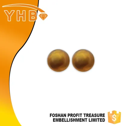 YHB New recommended small size Aurum ceramic flat pearl for sticker sheets