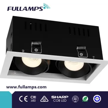 Fullamps 2*10W COB LED Grille Light led downlight with led friend Lifud driver PMMA Lens dongguan spot grille lighting