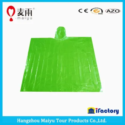 Maiyu one time emergency disposable poncho/raincoat