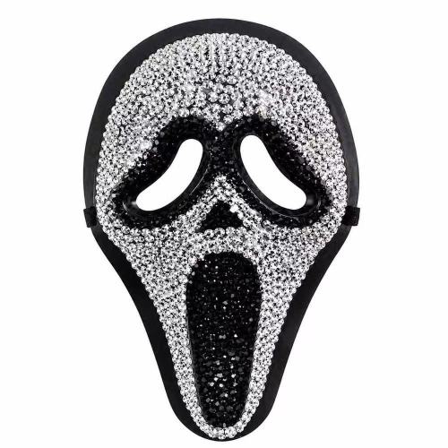 ماسک کامل Rhinestone Scream Ghost Halloween
