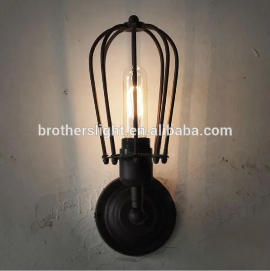 2015 antique/vintage meterial iron edison bulb wall lamp