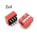 10pcs H026 DIP Slide Switch electric button toggle switches Type Red 2.54 mm Pitch 2 Row 2p 3p 4p 5p 6p 8p 10p power button