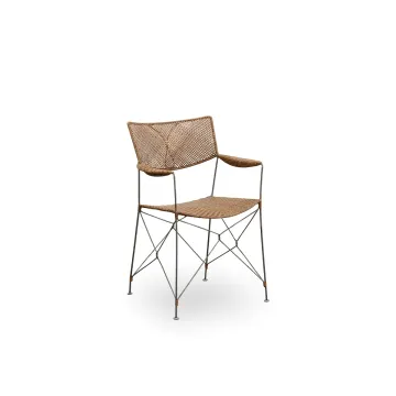 Rattan Bistro Chair Set for Cafe Furniture