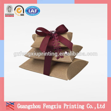 2014 Custom Printed Recycled Paper Kraft Corrugated Pillow Box
