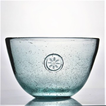 Brand Logo Recycled Glass Big Fruit Glass Bowl