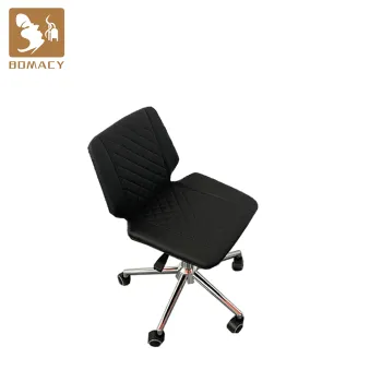 Luxury Pink Spa Nail Massage Chair with Saddle Round Rolling Pedicure Salon Stool
