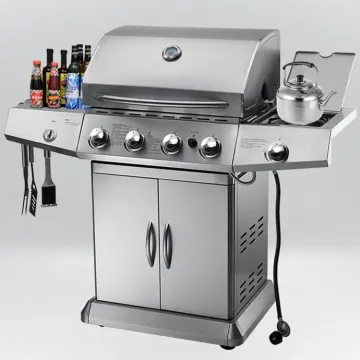 Outdoor Patio 4+1 Burners Gas Grills New Design Vertical Outdoor Camping BBQ Grill Machine BBQ Gas Grill Outdoor BBQ
