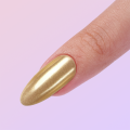 Solid golden color almond luxury false nail kit