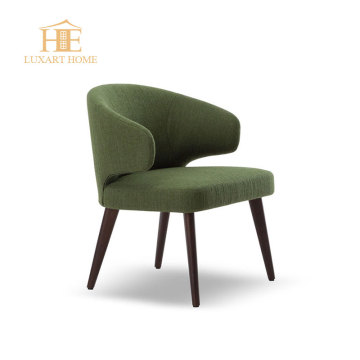 Modern Ash Wood Fabric Upholstered Dining Chairs for Customized Dining Rooms