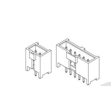 Encabezado de caja de 2,54 mm 180 ° AW2547VB-XP