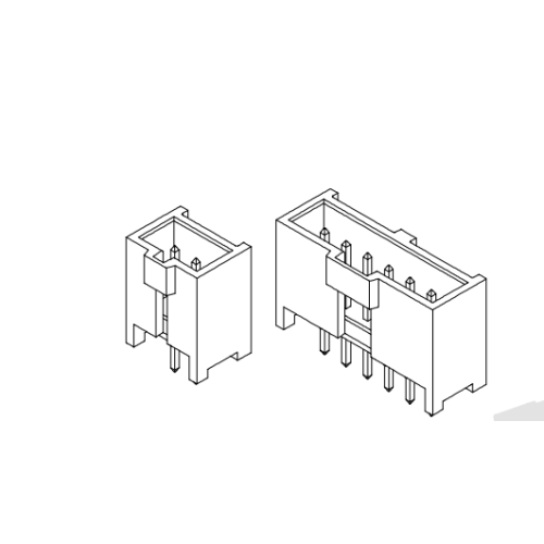 Testa da 2,54 mm di intestazione a 180 ° a 180 ° AW2547VB-XP