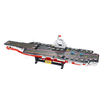 DIY Military Model Kit: PANLOS Fujian Aircraft Carrier Building Blocks Toy for Kids and Collectors