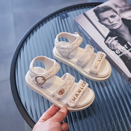 Little Girls Trendy Sandals Soft Leather Flats Sandals