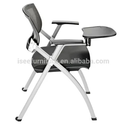 Training room aluminium folding conference chair with writing tablet IH821