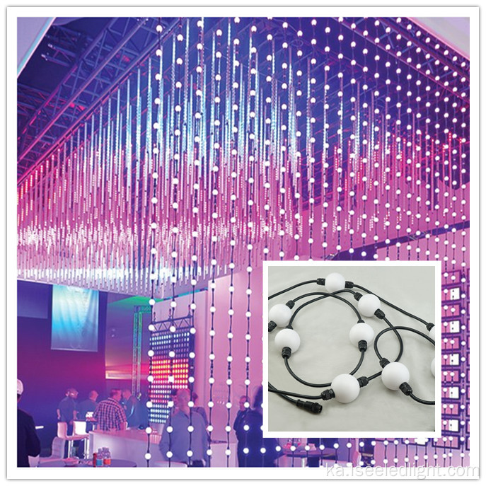 3D ეფექტი RGB LED Ball Light Madrix Control